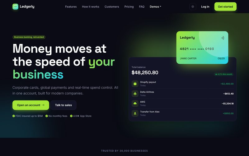 Ledgerly demo preview